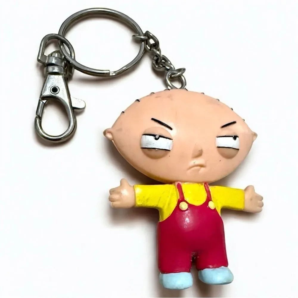 Stewie Griffin Family Guy 2004 Keychain by NJ Croce Co. Vintage Cartoon Figure